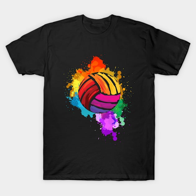 Volleyball - Volleyball Colorful T-Shirt by Kudostees